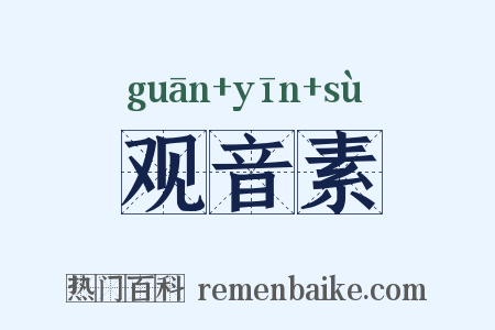 观音素是什么意思的图片